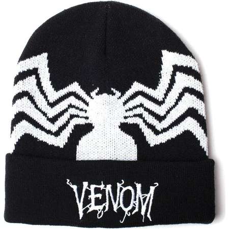 Official MARVEL COMICS Spider-Man Venom Beanie Ski HAT Rollup Quality Gift thumb