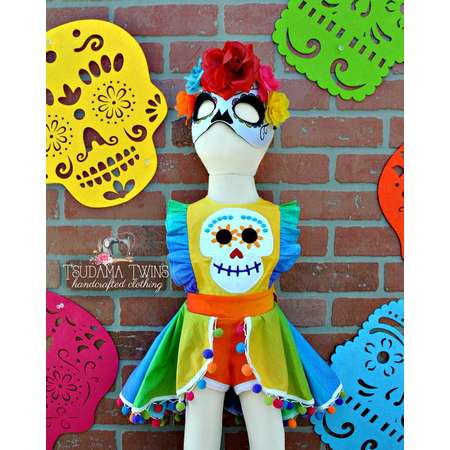 Coco inspired Outfit, dia de los muertos outfit, Coco Baby Outfit, Coco Costume, dia de los muertos toddler outfit, Co Co inspired Romper thumb