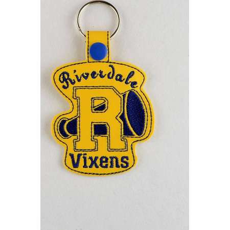 Riverdale Vixens Keyfob, key chain, backpack, suitcase tag, snapfob, bag tag, bag swag, riverdale, cheer thumb