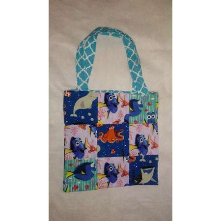 Quilted Handbag, Disney's, Finding Dory, Handmade, Purse, Book Bag, Shoulder Tote, Destiny, Nemo, Stocking Stuffer, Eco Friendly, Washable thumb