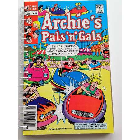 Archie's Pals 'n' Gals recycled journal, storybook journal, comic book journal, Riverdale High, Jughead thumb