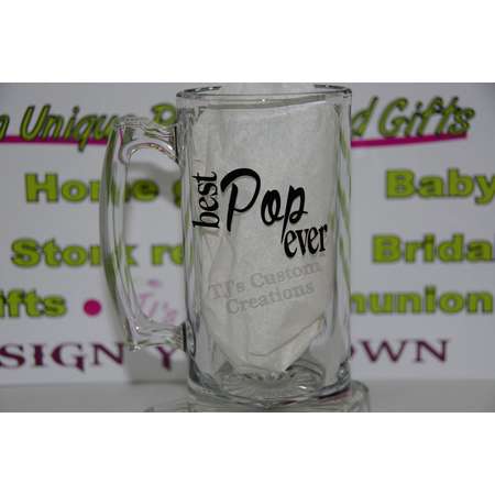 Buy One get One FREE Father's Day Personalized Beer Mug 26 oz. Birthday, Party Favor, Dad, Grandpa, Uncle, Pop Husband, King of the Grill thumb