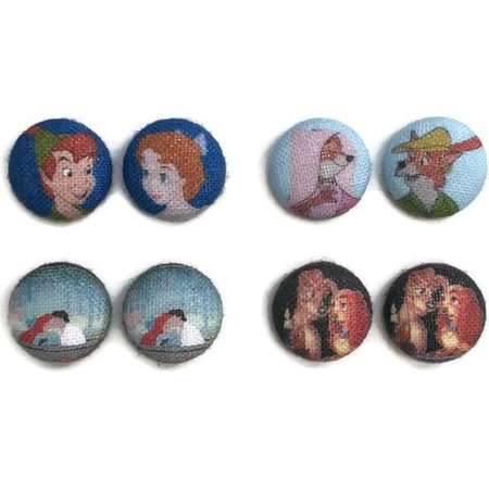 Disney Couples Earrings Peter Wendy Earrings Maid Marian Robin Hood Earrings Kiss the Girl Earrings Lady and the Tramp Earrings thumb