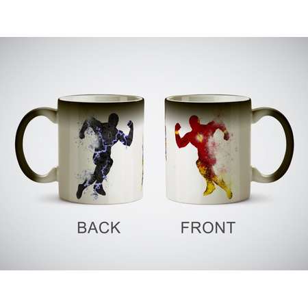 The Flash vs Zoom Watercolor Art Print cup Coffe Tea Magic or White Mug picture superhero Hunter Zolomon Professor Zoom Barry Allen thumb