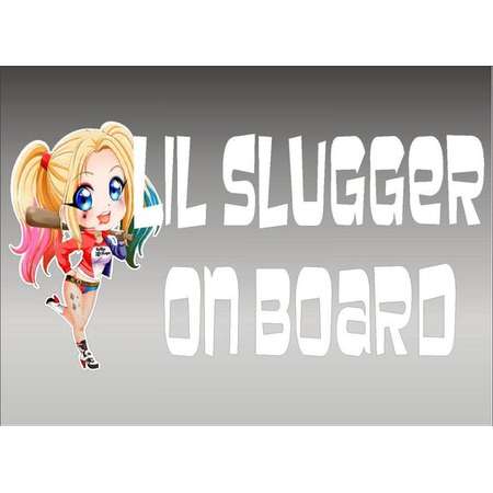 Harley Quinn Lil Slugger On Board / Suicide Squad / Comics / kids / Superhero Baby / vehicle decal / vinyl graphic art / window sticker thumb