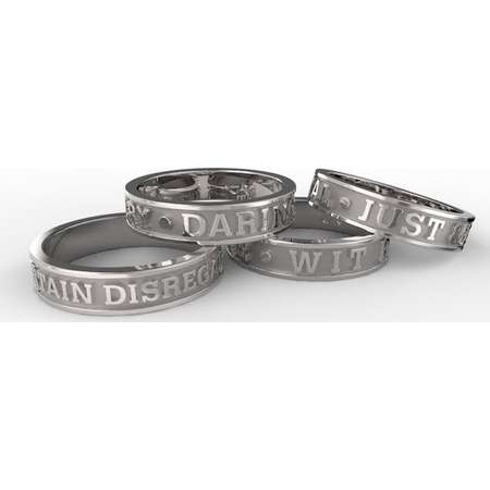 House Signature Motto Rings in 925 Sterling Silver inspired by Harry Potter! thumb