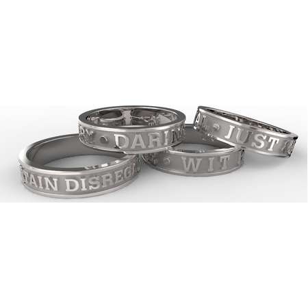 House Signature Motto Rings in 925 Sterling Silver inspired by Harry Potter! thumb