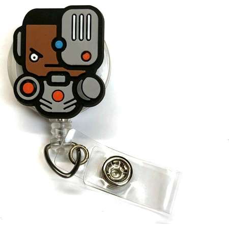 New Cyborg Justice League DC Comic Inspired ID Badge Reels! Teen Titans, Victor Stone, Great guy gift, teacher, nurse gift! thumb