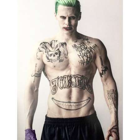 Joker Temporary Tattoos Suicide Squad Costume Cosplay thumb
