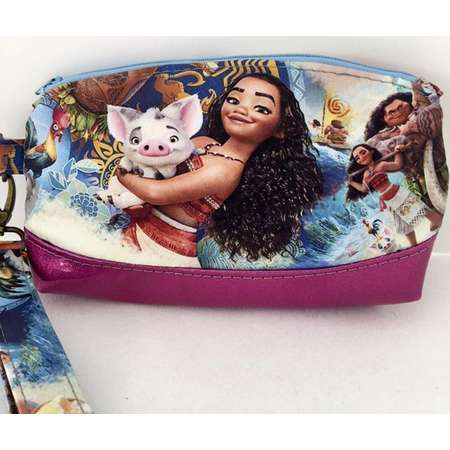 Moana Clematis Wristlet Clutch Cute Adorable Unique Gift Make Up Cosmetics Bag thumb