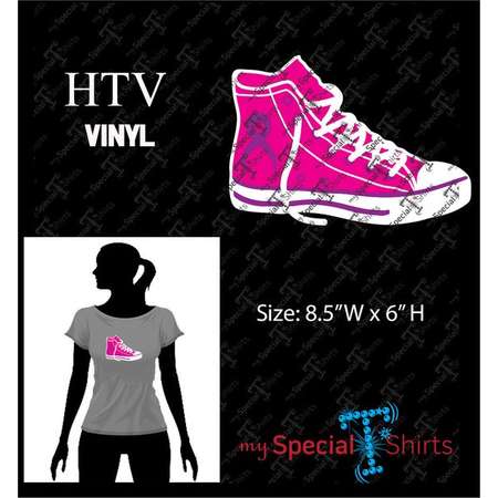 High Top Sneaker Male & Female Set and Awareness Ribbon, Instant Download Vector Design, Digital Download (svg, dxf .eps) Cut file HTV thumb