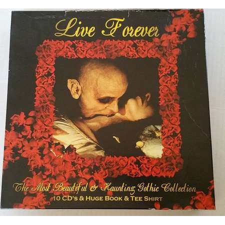 Gothic Rock Music CD Box Set + Tee Shirt Book 10 Disc Set LIVE FOREVER Horror Movie Bauhaus Sex Gang Children Alien Sex Fiend Lydia Lunch thumb