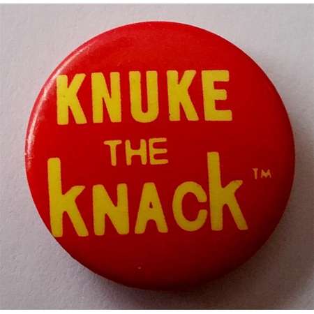 THE KNACK Pinback Rare 1" Knuke The Knack PROMO Only Vintage Button Badge Power Pop 1979 New Wave Punk Doug Fieger Joe Jackson The Cars thumb