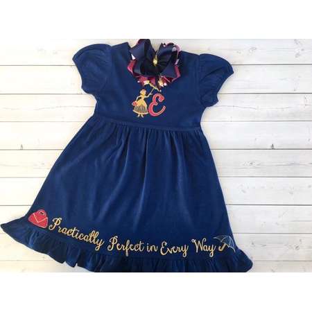 Mary Poppins Dress for Girls, Disney Dress for Girls, Girls Disney Dresses for Toddlers, Mary Poppins Outfit, Disney Outfit for Girls thumb