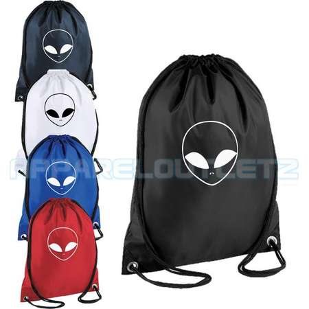 alien drawstring backpack bag rucksack gym sports travel ufo swag dope hipster trend fashion new tumblr spaceship unisex thumb