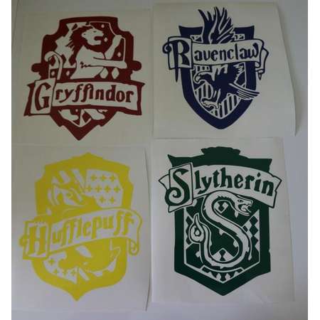 Harry Potter Inspired House Decals - House Crest Decal - Hogwarts Inspired Decal - Wizard Decal - Harry Potter Inspired Decal thumb