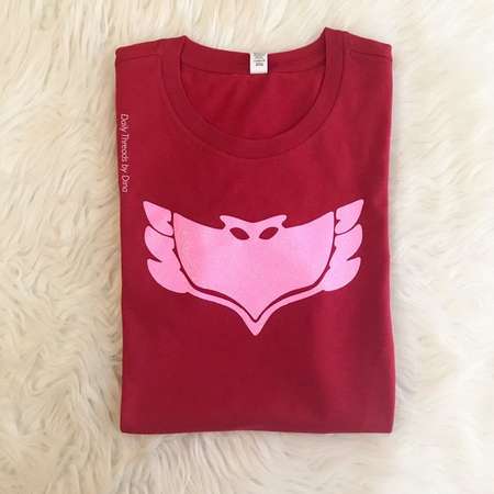 Pj Masks Owlette Costume Toonstyle Products Womens Owlette Inspired Glitter Cotton Short Sleeve Crew Neck Shirt Tee Pj Masks Disney Junior Mom Costume Owl