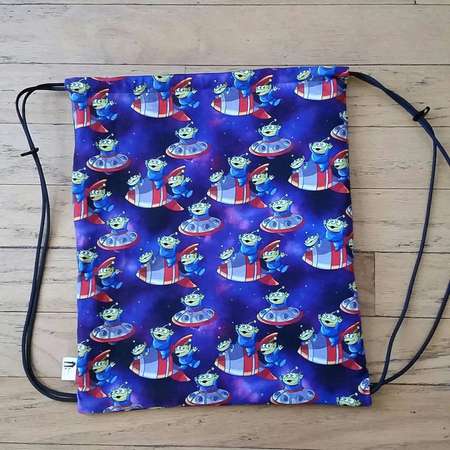 Toy Story Alien drawstring backpack, Disney inspired backpack, Pixar inspired thumb