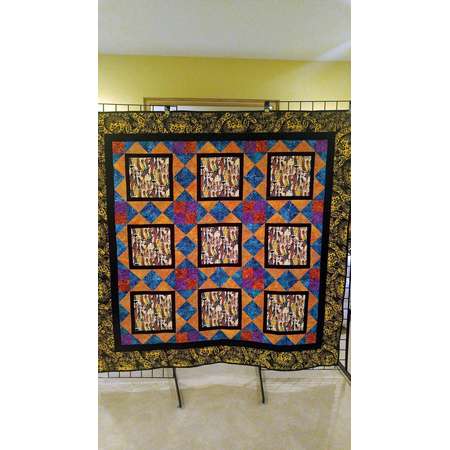 African quilt, African wall hanging, handmade African home decor, Wakanda forever quilt, ethnic quilt, African-American culture wall hanging thumb
