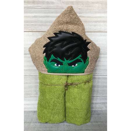 Personalized Hooded Towel, The Hulk Hooded Towel, Marvel Character hooded towel, Custom Present, Os First Most, The Incredible Hulk, thumb