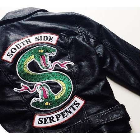 IRON ON PATCH Riverdale Jacket diy South Side Serpants Embroidery Halloween Patch Serpant Jughead Cole Sprouse Halloween Costume thumb