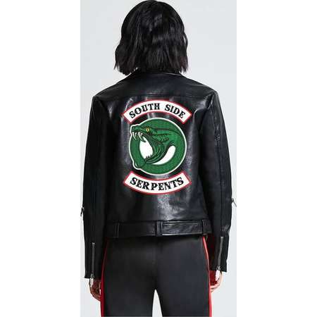 IRON ON PATCHES Riverdale Jacket Toni Topaz South Side Serpants Halloween Embroidery Patch Serpant Jughead Cole Sprouse Halloween Costume thumb