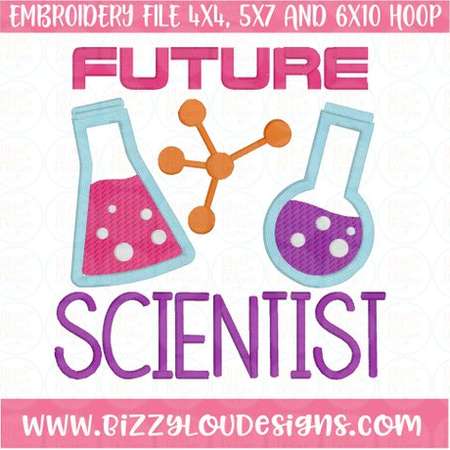 Science Embroidery science design scientist embroidery science applique scinetist applique boys emboridery girl embroidery furture scientist thumb