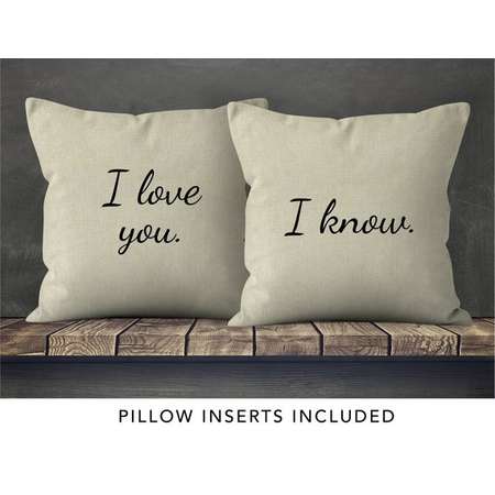 Star Wars I love you I know pillow set - Star Wars Wedding gift pillow - Han and Leia - Han Solo - Princess Leia - Valentines Day thumb