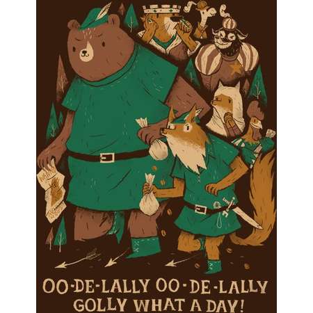 oo de lally Robin hood T-shirt / robin hood lilttle john cute animals shirt / oo de lally oo de lally golly what a day tee thumb
