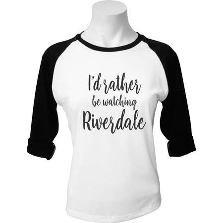 I'd Rather Be Watching Riverdale Shirt Riverdale TV Show Women Baseball T-Shirt thumb