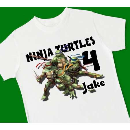 Teenage Mutant Ninja Turtles Birthday Tee. Birthday T-Shirt. Personalized with Name Age or Number. 1st 2nd 3rd 4th 5th 6th Birthday. (15024) thumb