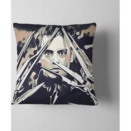 Edward Scissorhands Decorative Throw Pillow Cover Pillowcase Design Pillow Case Gift Home Theater Decor Movie Home Cinema Decor Johnny Depp thumb