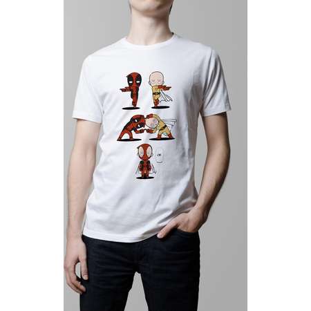 One Punch Man OPM Saitama Deadpool Fusion T-shirt. Male and Female Apparel thumb