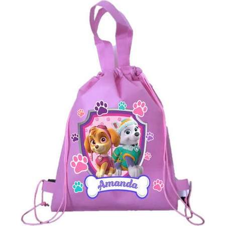 Paw Patrol Party, Personalized Pink Paw Patrol Backpack, Paw Patrol Favor Bags, Paw Patrol Backpack 12"x15" inches thumb