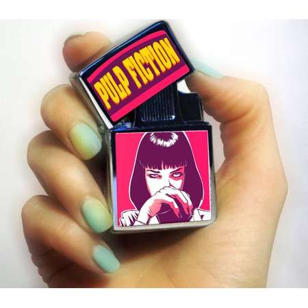 lighter with windproof electronic quartz ignition/ pulp fiction lighter / Engraved Cigarette Lighter / Custom Cigar Lighter/ pulp fiction thumb