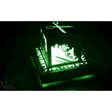 Edward ScissorHands inspired Color Changing Lantern with wall powered base thumb