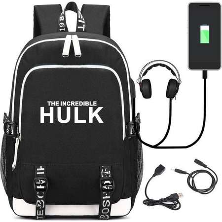 The Incredible Hulk Backpack with USB Charging Port, College School Computer Bag for Men Women, Fits 15.7 Inches Laptop Notebook thumb