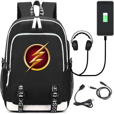 The Flash Backpack with USB Charging Port, Oxford Cloth Bag, College School Computer Bag for Men Women, Fits 15.7 Inches Laptop Notebook thumb