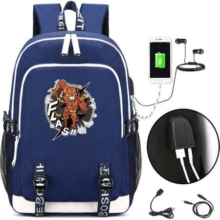 The Flash Backpack with USB Charging Port, Oxford Cloth Bag, College School Computer Bag for Men Women, Fits 15.7 Inches Laptop Notebook thumb