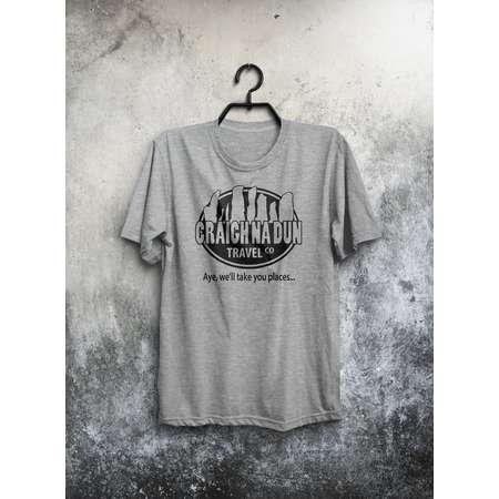 Craigh Na Dun Travel Company T-Shirt - Outlander Parody Shirt - Outlander - Jamie Fraser - Claire Fraser - outlander shirt - Tumblr Shirt thumb