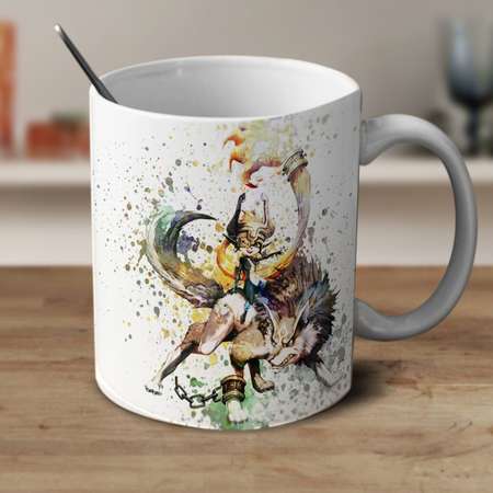 Midna and Link, Legend of Zelda Mug, Zelda Mug, Zelda Watercolor Mug, Zelda Coffee mug, Zelda Cup thumb