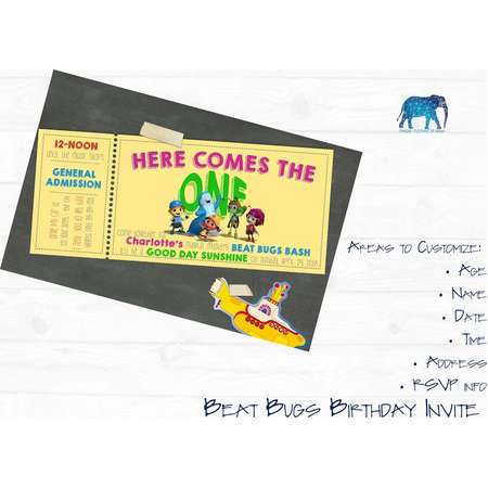 Beat Bugs Birthday Invite thumb