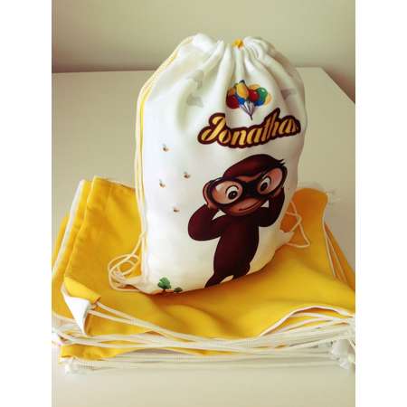 5Qty Curious George Favors Bag Birthday - Curious George party favors, Birthday Party, Custom Backpack, Favors candy 8''x12'' or 12'' 16'' thumb