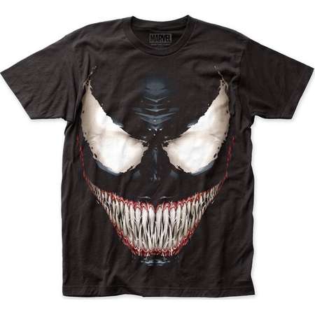 Venom Sinister Smile Soft 30/1 Men's Cotton Fitted Subway Tee (SUBVEN02) Black thumb