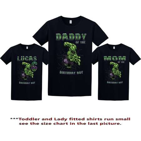 The Incredible Hulk Birthday Shirt, Hulk Custom Shirt, Personalized Hulk Shirt, Hulk family shirts, Birthday t-shirt for girls and boys thumb