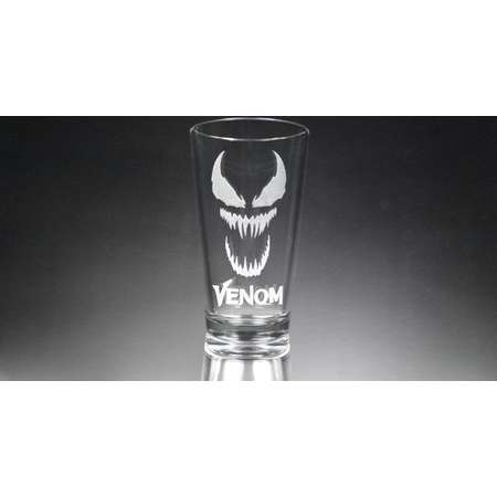 Venom Glass, Marvel Comics, Venom Movie Glass, Etched Glass, Personalized Gift. thumb