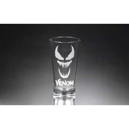 Venom Glass, Marvel Comics, Venom Movie Glass, Etched Glass, Personalized Gift. thumb