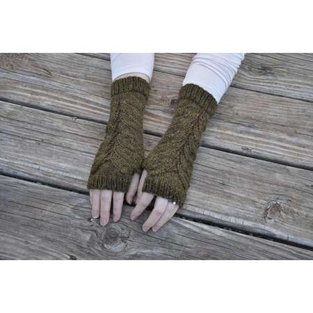 READY TO SHIP, Outlander inspired fingerless gloves, fern leaf fingerless mitts, Claire's gloves, green knit arm warmers, alpaca/wool blend thumb
