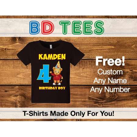 Daniel Tiger Custom T-Shirt Birthday, thumb