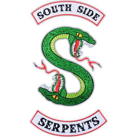 Riverdale South Side Serpents Inspired Embroidered Patch, Southside Jacket iron on parch, Snake patch, Back patch, Bikers patch thumb